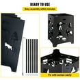 thumbnail image 6 of SKYSHALO Burn Barrel, 21x21x27 inch Burn Cage, Carbon Steel Cage Incinerator, Incinerator Barrel with Lid and Handle for Outdoors, 6 of 9