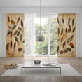 thumbnail image 3 of Brown Leaf Black Out Curtains,Bohemian Colorful Leaves Darkening Decor for Kid Bedroom,Living Room,Art Gallery Grommet Window Drapes 2 Panel Set-52"W x 45"L (Pack of 2), 3 of 7