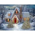 thumbnail image 1 of HOMFUN-Pintura de diamantes de imitación 3D, decoración de cristal, bricolaje, Navidad, casa de invierno, patrón de punto de cruz, bordado de diamantes, 1 of 4