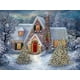 thumbnail image 1 of HOMFUN-Pintura de diamantes de imitación 3D, decoración de cristal, bricolaje, Navidad, casa de invierno, patrón de punto de cruz, bordado de diamantes, 1 of 4
