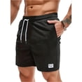 thumbnail image 2 of Mens Corduroy Shorts Casual Elastic Waist Drawstring 2026 Summer Beach Lounge Short Black 2XL, 2 of 5