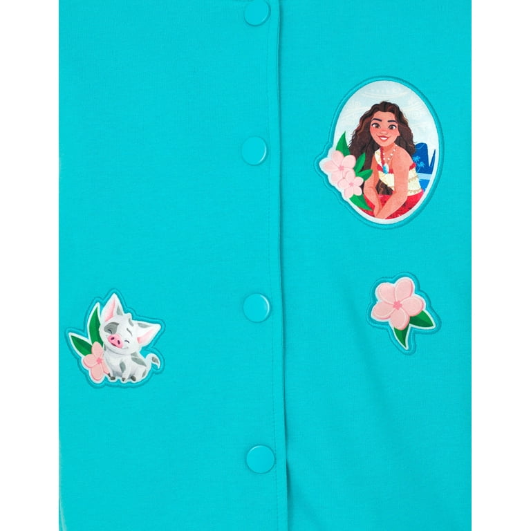 Disney Moana French Terry Varsity Bomber Jacket Toddler to Big Kid