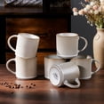 thumbnail image 5 of Vesteel Ceramic Coffee Mug Set of 6, 12 Ounce Porcelain Stoneware Mug with Handles, Catering Coffee Cups for Coffee, Tea, Hot Cocoa, Milk, Microwave and Dishwasher Safe, Cappuccino White, 5 of 9