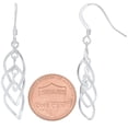 thumbnail image 2 of Sterling Silver Nickel-Free Triple Twist Spiral Loop Teardrop Dangling Earrings - Made in Italy, 2 of 5