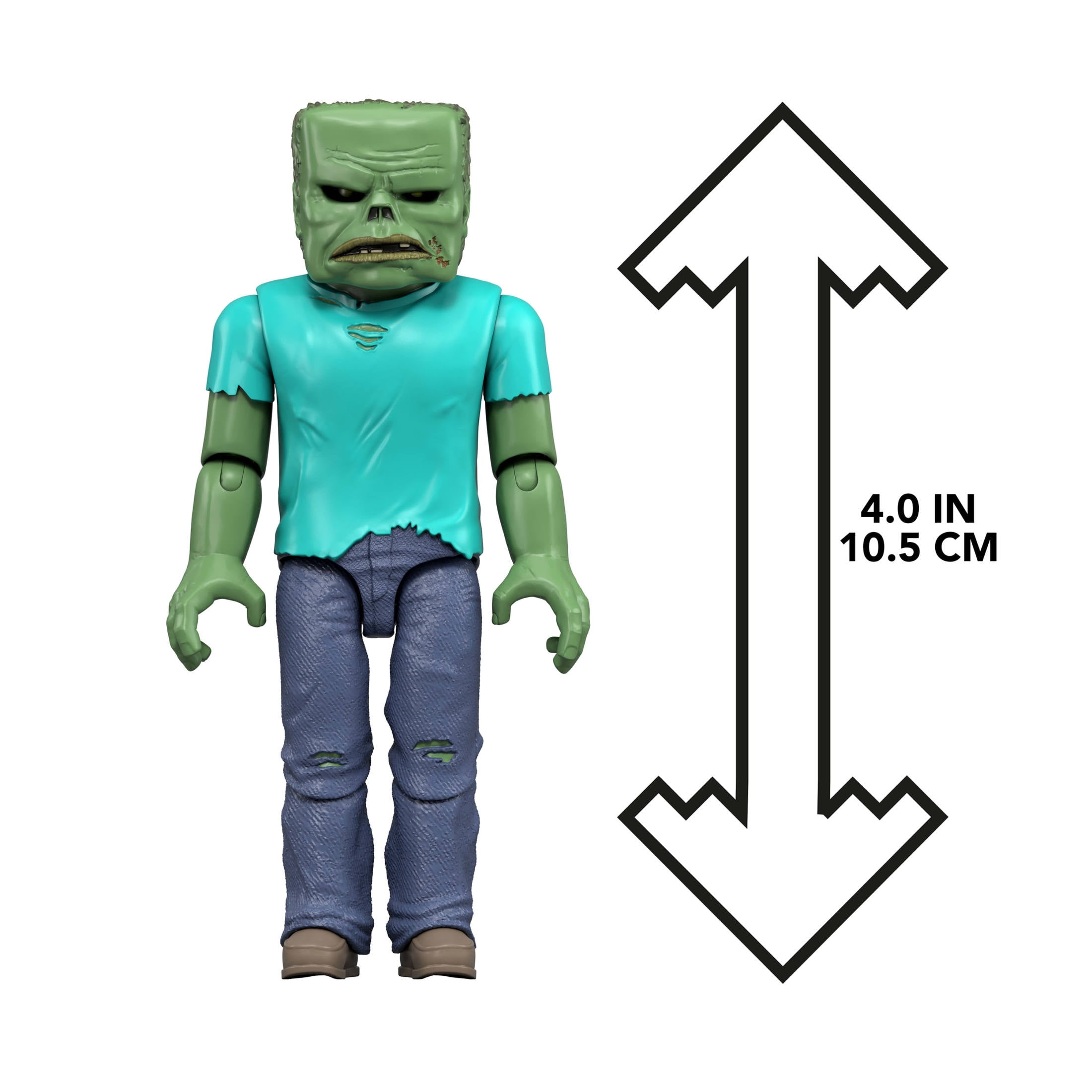 Minecraft Zombie Action Figure & Accessories, Toy Set Inspired by A Minecraft Movie