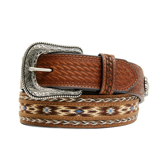 Cody James Men's Southwestern Concho Ribbon Inlay Belt - CJASP22BT3 42
