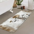 thumbnail image 2 of Rustic Farmhouse Bath Mat, Farm Tan Cream Daisy Floral Flowers and Butterfly on Country Wooden Bath Rug for Bathroom, Beige Bath Mat Soft Non Slip Bath Rugs, 16X48IN, 2 of 6