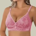 thumbnail image 6 of iHPH7 Pushup Bras for Women Full Coverage Push Up Bralettes Wirefree Bra Full Support Lift Bralette Soft Wireless Bralette V Neck Bra Everyday Bralettes Watermelon Red M, 6 of 9
