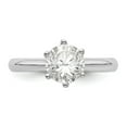 thumbnail image 4 of 14K White Gold mounting Ring Band Only Solitaire Engagement, Size 9, 4 of 7