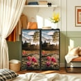 thumbnail image 6 of 4 Drawer Vertical Storage Dresser Beautiful pink water lily blooming pond front Angkor Wat with Wood Top Fabric Pull Drawers, 6 of 8