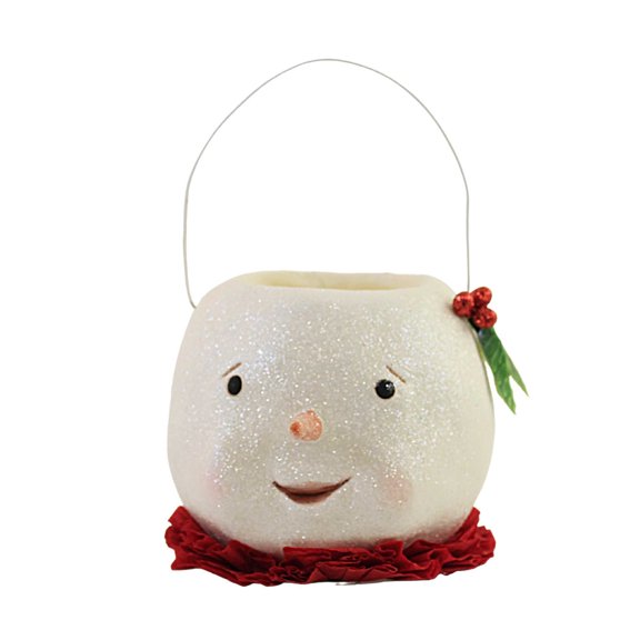 Christmas Snowman Buckethead Polyresin Michelle Ammen Ma1079