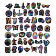 thumbnail image 1 of Kit de pegatinas de neón de 50 piezas, pegatinas de vinilo de graffiti, pegatinas de graffiti de arco iris con borde negro, pegatinas portátiles, pegatinas de equipaje, colores surtidos, 1 of 7