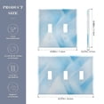 thumbnail image 3 of Dailycode Light Switch Plate Covers 2 Gang Wall Plate Plastics Outlet Covers for Kitchen Home Office Decor Blue White Abstract Geometric Lines, 3 of 8