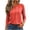 Red, variant on Fmbrln Women's 3/4 Length Sleeve Tops Stripe Crew Neck T Shirts Fall Casual Loose Soft Shirts Blue S