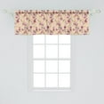 thumbnail image 2 of Ambesonne Floral Window Valance, Delicate Exotic Oriental Flowers Blooming on Tree Branches Print, Curtain Valance for Kitchen Bedroom Decor with Rod Pocket, 54" X 18", Dark Magenta Pale Peach, 2 of 3