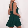 thumbnail image 3 of Vestido de mujer con dobladillo con volantes y lazo en la espalda, cintura alta, sin espalda, sin mangas, color puro, vestido de verano, 3 of 6