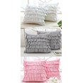 thumbnail image 2 of Amay 2-PC Ultra Soft Multi Ruffle Pillow sham 800 Thread Count Organic Cotton Sage Green Solid, Continental Square 31'' x 31'', 2 of 6