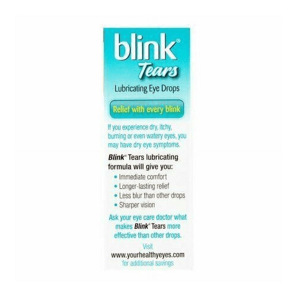 Blink Tears Lubricating Eye Drops Mild-Moderate Dry Eye 0.5 Fl Oz Sterile 6 Pack