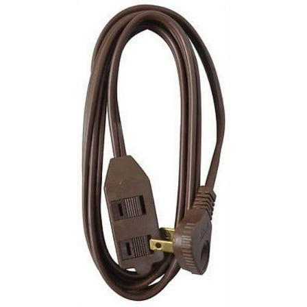 Master Electrician 09409ME 11' 16/2 SPT-2 Brown Vinyl Low Profile Cube Tap Extension Cord - Quantity of 12