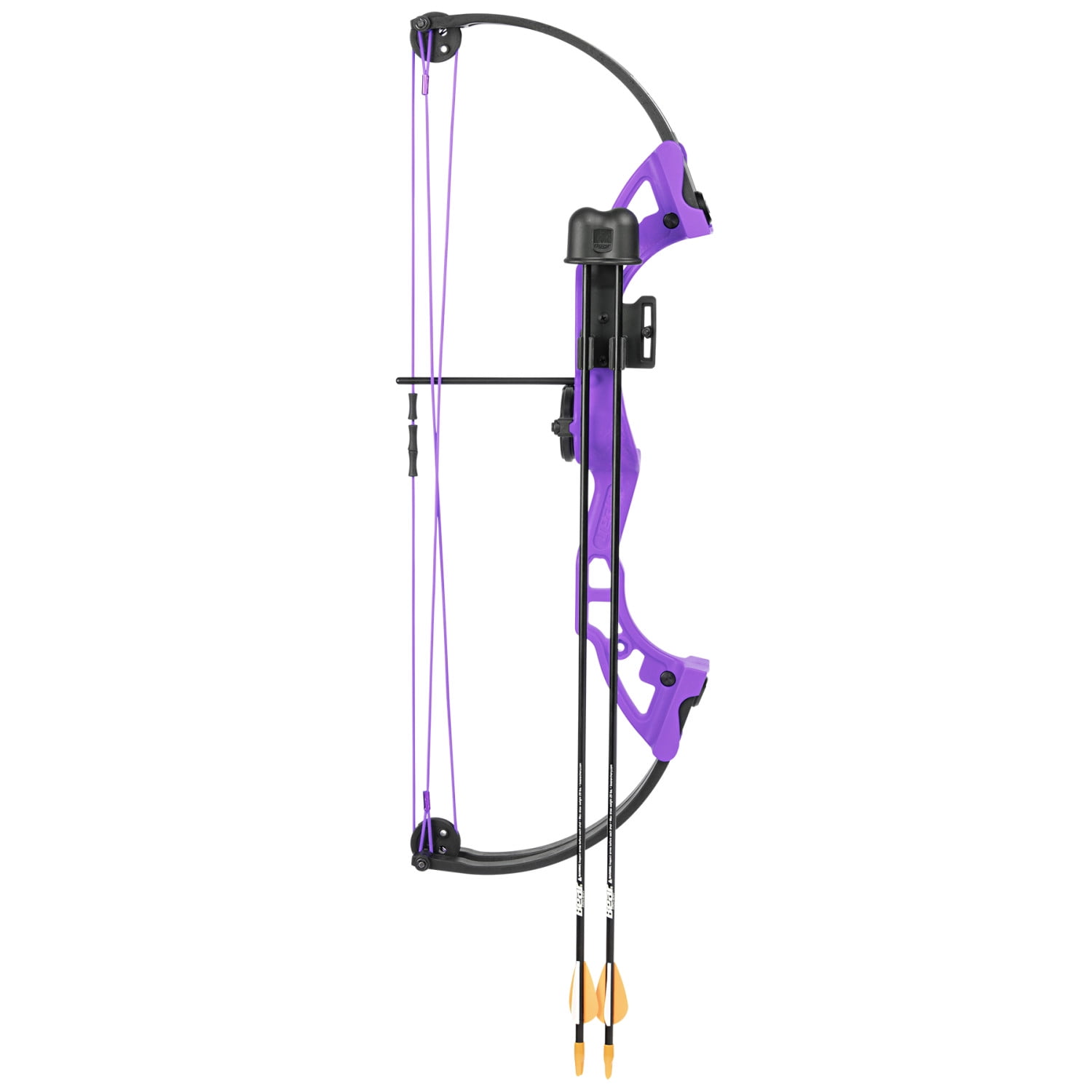 Bear Archery Brave Youth Bow Includes Whisker Biscuit, Arrows, Armguard, and Arrow Quiver Recommended for Ages 8 and Up –&nbsp;Purple