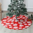 thumbnail image 4 of Falda de árbol de Navidad con diseño de copo de nieve Likrtyny alfombra redonda adorno de planta de bonsái faldas de árbol para el hogar decoración de Año Nuevo, 4 of 8