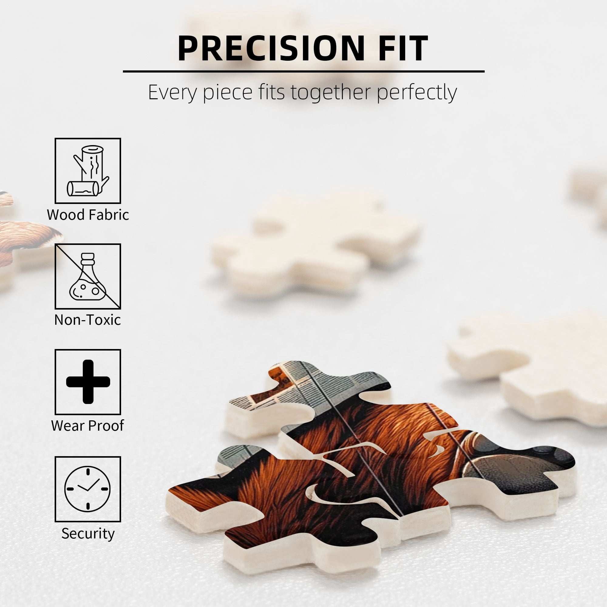 1000 PCS 1000 Piece Vibrant Jigsaw Reading Time of Brown Bear,Relieve stress and enjoy the fun of solving puzzles,Imaginative Animal Wooden Puzzles,Creative Activity Hobbies for Adults