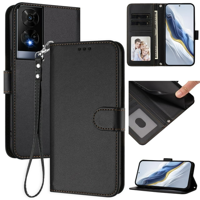 GANGXUN Wallet Case for TCL 50 XE – Magnetic Closure, RFID Blocking, Wrist Strap, Wireless Charging Compatible