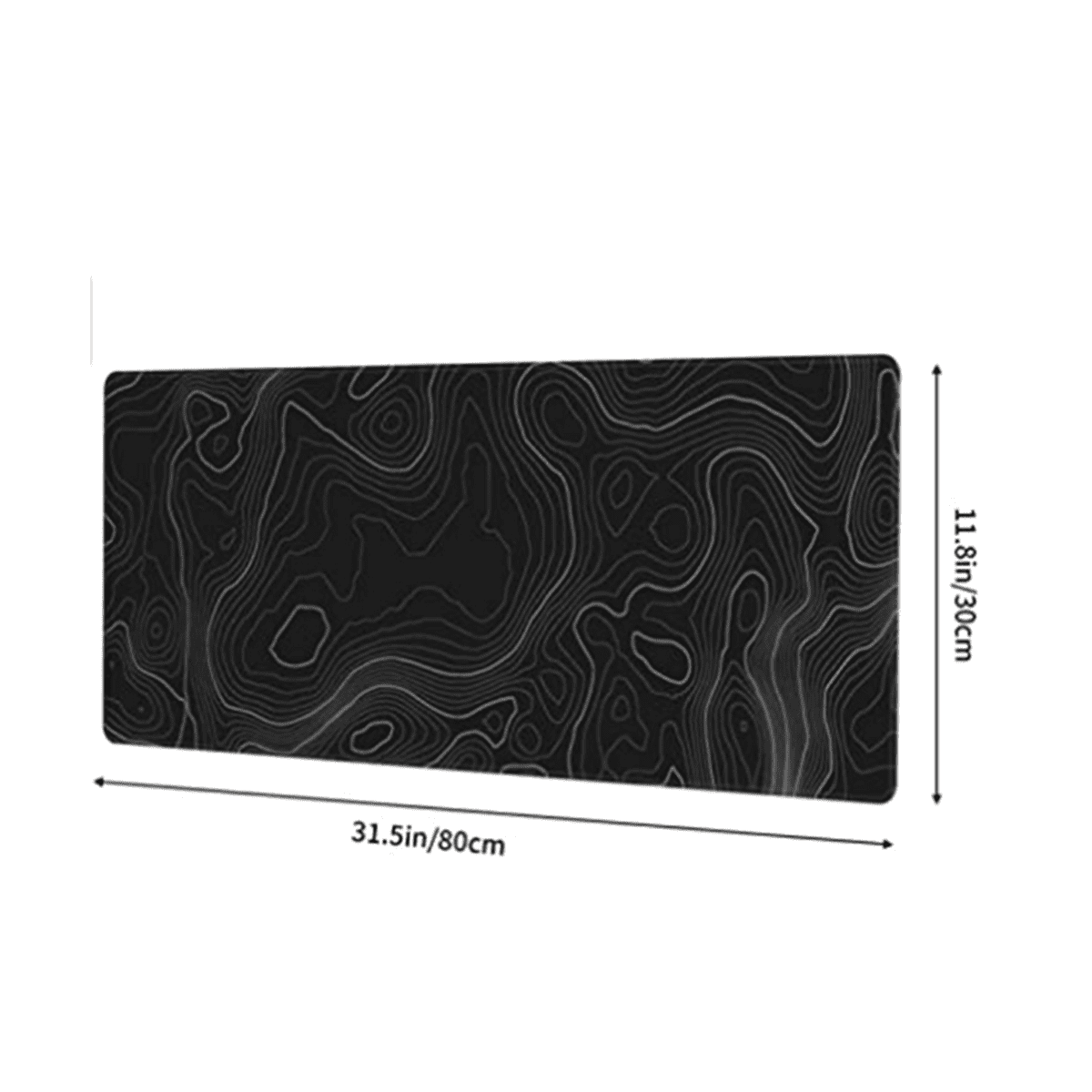 ALOEU Aluminum Alloy Topographic Contour Mouse Pad with 3Mm
