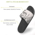 thumbnail image 3 of GZHJMY Stylish Slides for Women Men, Black and White Flower Bush Soft Flexible Slip-on Sandals Slippers, 3 of 7
