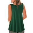 thumbnail image 4 of Tank Tops for Women Summer Loose Fit Casual Flowy Tunic Tshirt Scoop Neck Sleeveless Curved Hem Trendy Basic Tee 2025, 4 of 6