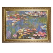 Claude Monet Art Reproduction Monet Water Lilies 1916 Paintings Giclee Canvas Prints Wall Art for Home Decoration Framed Ready to Hang