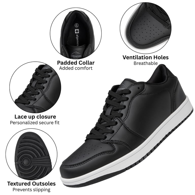 Alpine Swiss Nate Men's Low Top Sneakers - Casual Fashion Athletic Shoes With Vegan Leather 3 thumbnail image