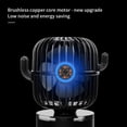 thumbnail image 6 of RoamHome Cactus Portable Desk Fan Small Quiet Desktop Mini Fan, Mute USB Rechargeable Tabletop Personal Cooling Fans for Bedroom Office, High Appearance Gift for Students Workers (Dark Blue), 6 of 7