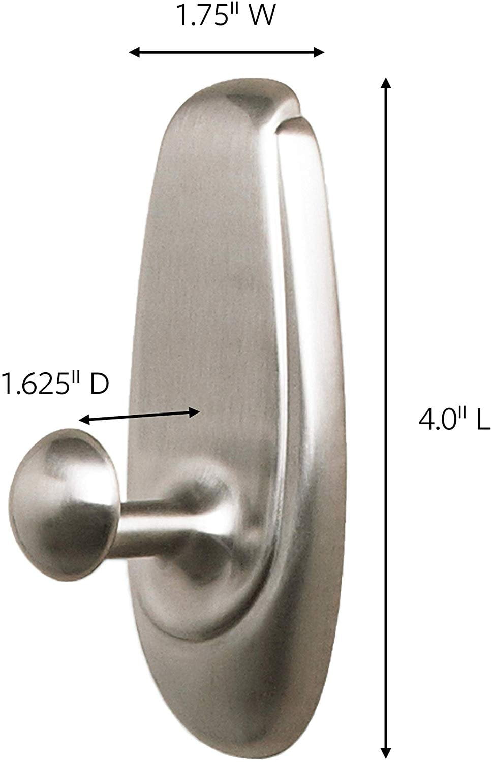 Command Silver Hook Holds 5 lbs Indoor Use 17063BN ES