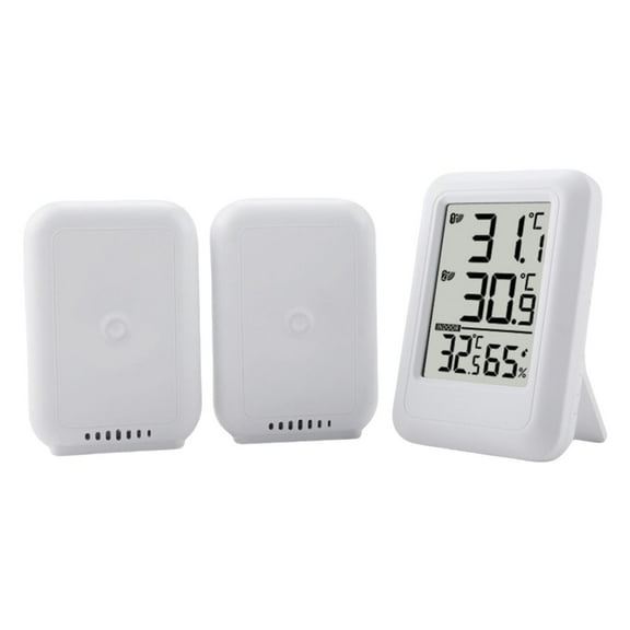 Yammee Inside Outside Humidity Temperature Indoor Outdoor Thermometers Wireless with 2 Remote Sensors for Home Office Hotel