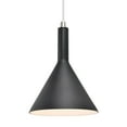 thumbnail image 3 of Aspen Creative 61054 Adjustable One-Light Hanging Mini Pendant Ceiling Light, Transitional Design in Satin Nickel Finish, Black Opal Glass Shade, 7 3/4" Wide, 3 of 5