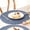 blue, variant on 6 Pack Blue 15 Inch Round Braided Placemats, Cotton Polyester Woven Heat Resistant Dining Table Decor for Indoor, Outdoor & Party Use