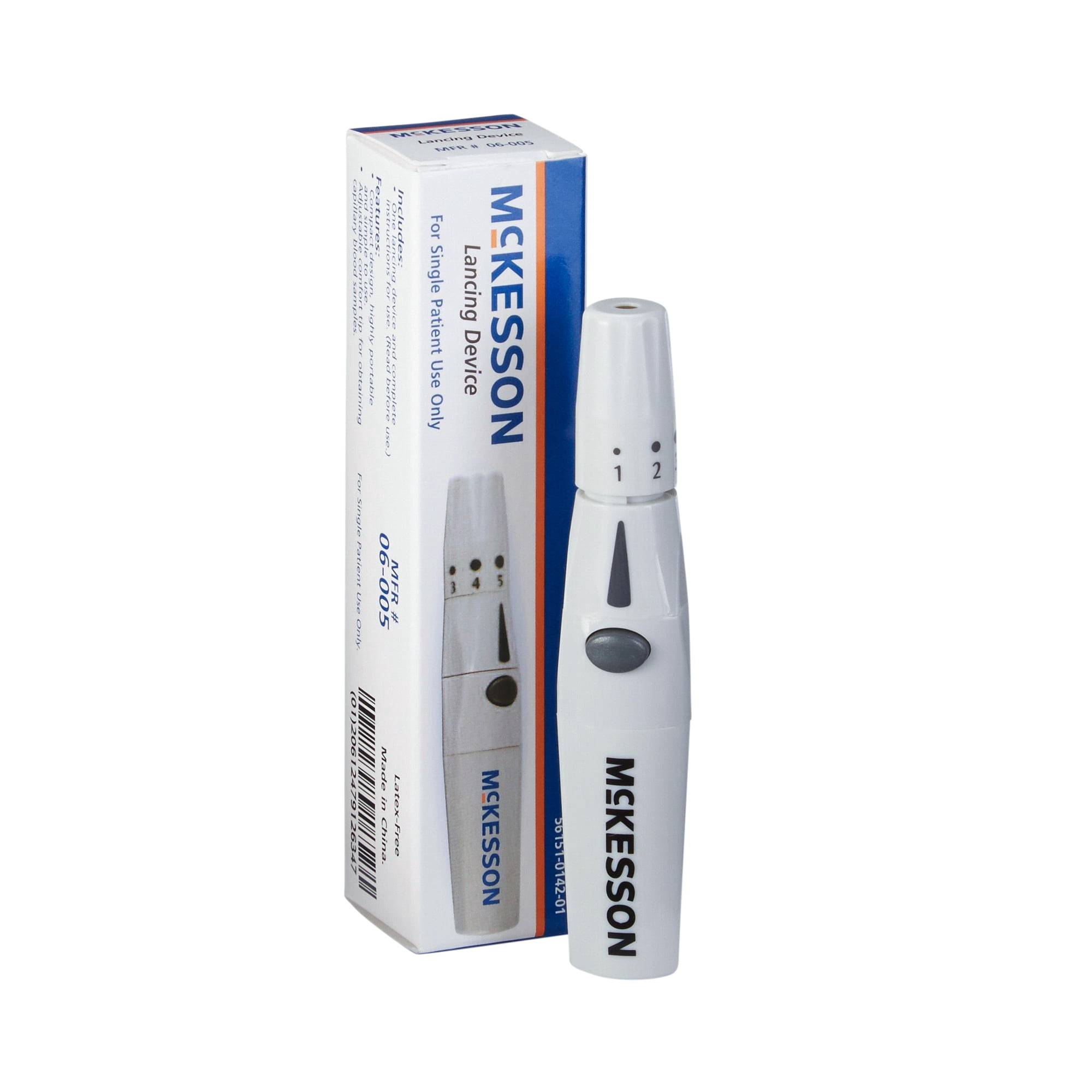 McKesson Lancing Device Spring-Loaded Without Needle Multiple Depth Settings 36 Count(s), 1 /Count