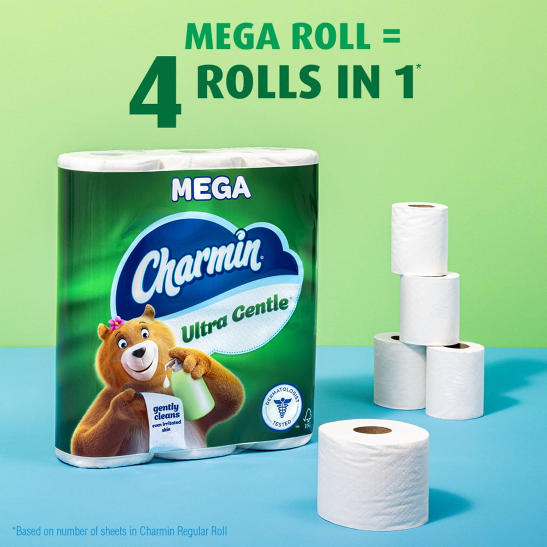 Charmin Ultra Gentle Toilet Paper, 18 Mega Rolls, 231 Sheets Per Roll