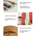 thumbnail image 3 of NYFASHION101 Women's Bonded Leather Thick Dressy Belt with Round Steel Buckle, White, Small, 3 of 4