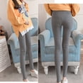 thumbnail image 6 of BLTIBY Maternity Leggings for Women Winter Autumn Warm Pregnancy Pants with Pockets Over the Belly Thermal Yoga Bottom Pants Dark Gray L, 6 of 9