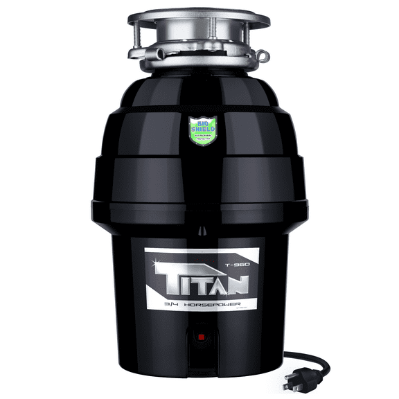 Titan 3/4 HP Deluxe Garbage Disposal with Power Cord and Flange 10-US-TN-960-3B