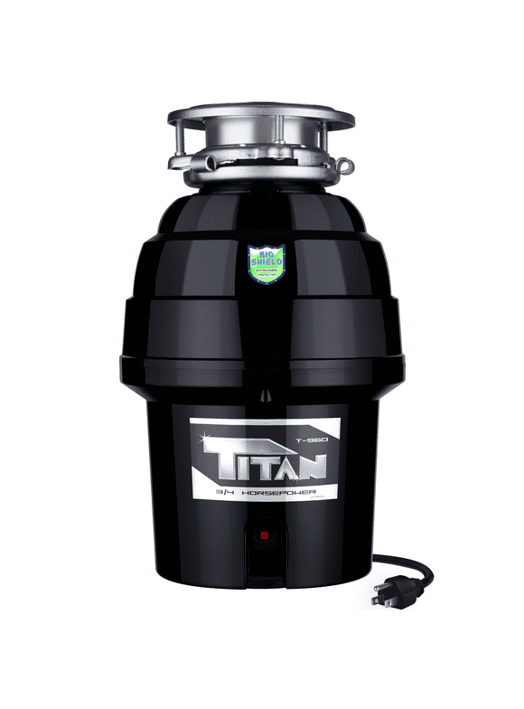 Titan 3/4 Deluxe HP Garbage Disposal, Includes Attached Power Cord  10-US-TN-960-3B