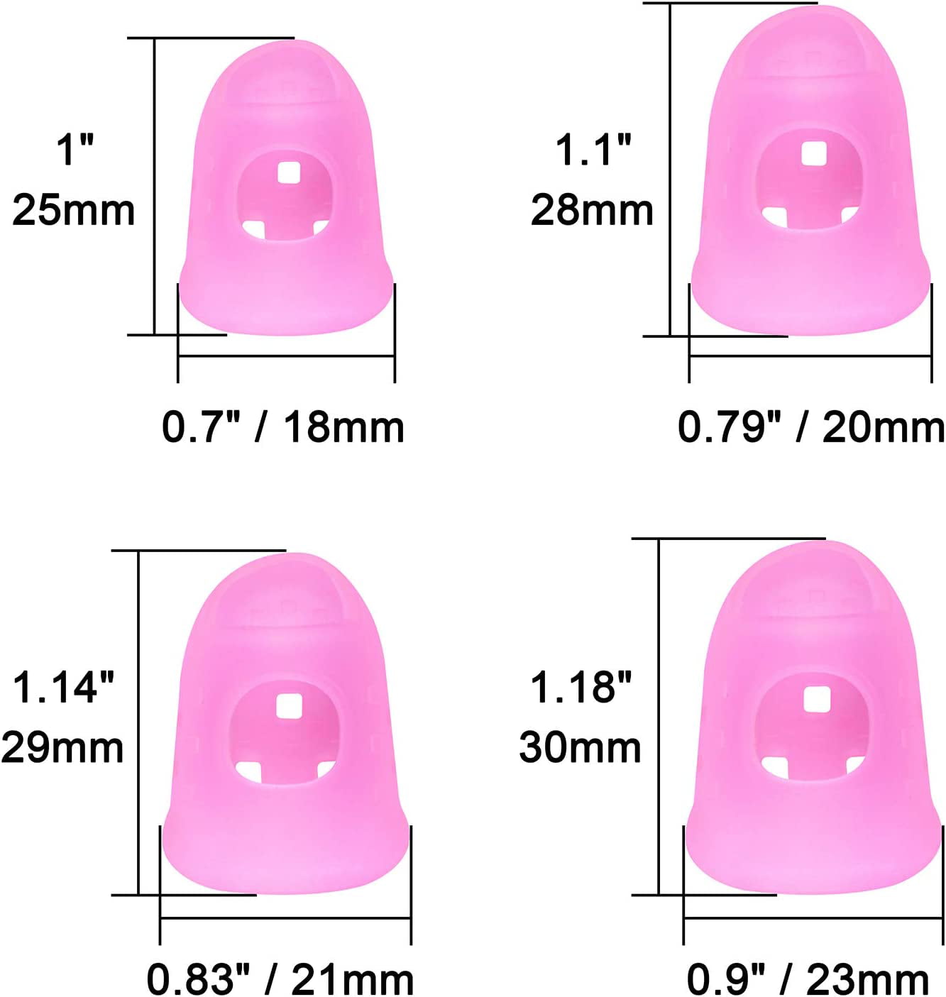 Finger Rubber Cover Silicone Protectors Tips Cones Counting Thimbles Pads  Thimble Caps Page Turner Grip Essential