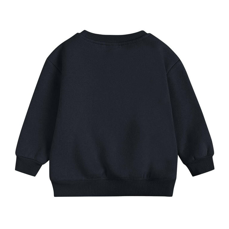 Bnwani Black Toddler Crew Neck Sweatshirts Boys Fleece Solid Size
