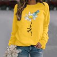 thumbnail image 2 of Jamsmile Women Sweatshirts Summer Sunflowers Print Long Sleeve Casual Shirts Tops Streetwear Soft Oversized Sports Pullovers, 2 of 5