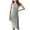 Gray, variant on WQQZJJ Ladies Casual Round Neck Dress Solid Color Slim Comfortable Dress Tank Mid-Length Bottom Dresses
