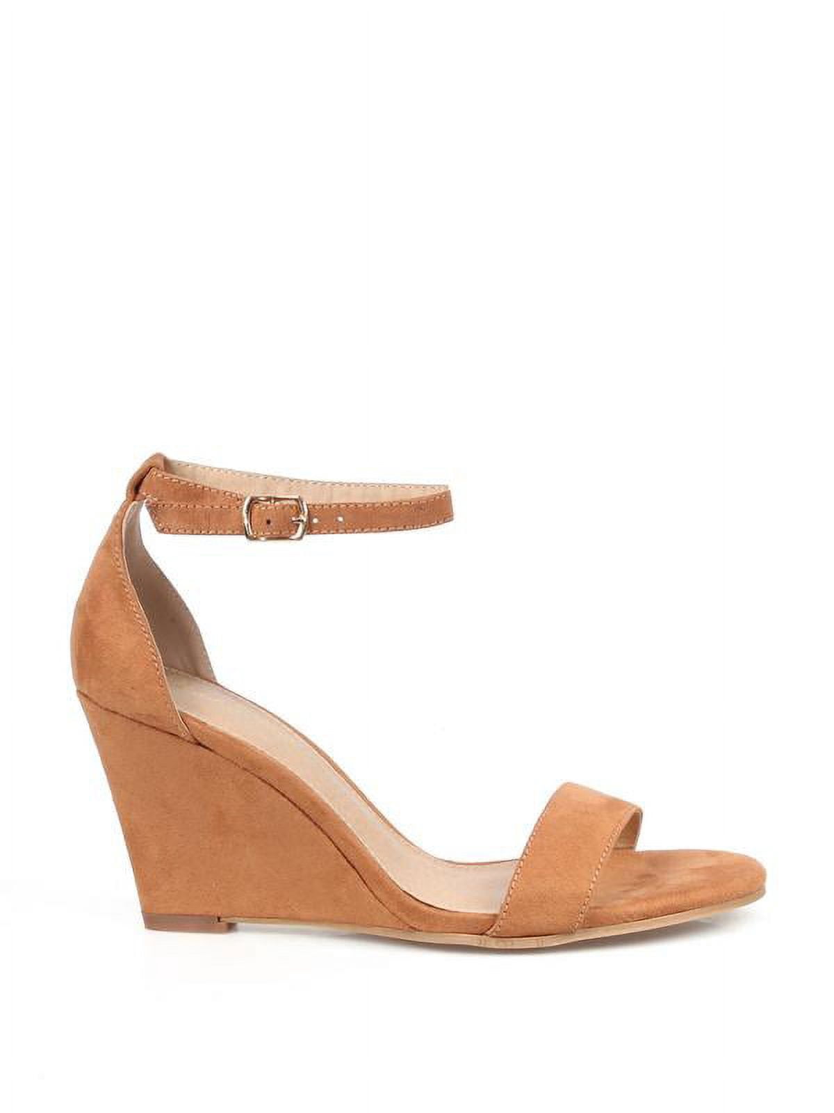 Fahrenheit Women's Mid Heel Wedge Sandals