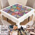 thumbnail image 6 of Elegant Mahjong Mat for Table, 31.5*31.5in Anti Slip American Mahjong Table Cloth, Noise Reduction, Neoprene Mah jongg Mat with Carrying Bag & 3 Dices, Mahjong Set Gift for Board Tile Games Mats, 6 of 7