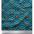 thumbnail image 1 of Soimoi Poly Georgette Fabric Scales Geometric Printed Fabric 1 Yard 42 Inch Wide, 1 of 3